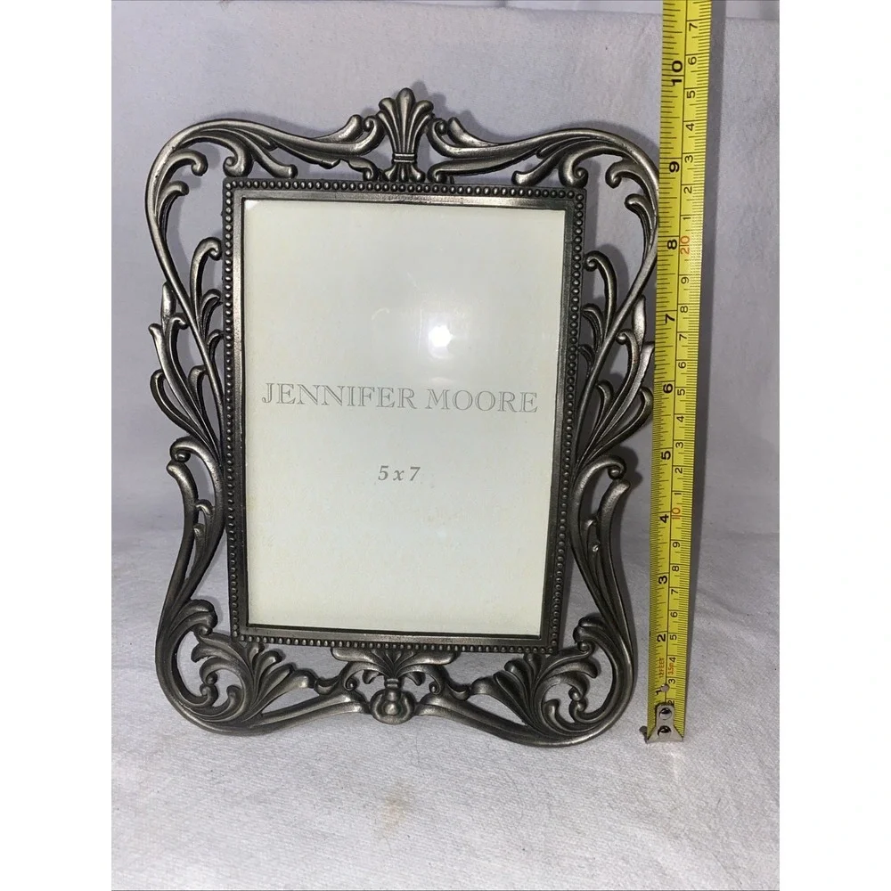 Victorian Pewter Picture Frame Made In Indonesia 5x7 Inches